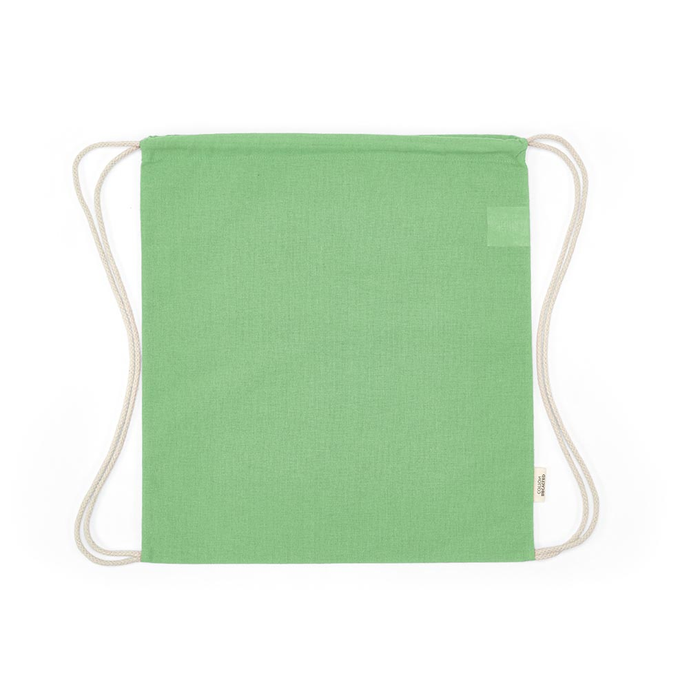 Gym bag à personnaliser coton recyclé 140g Lhotse Vert clair